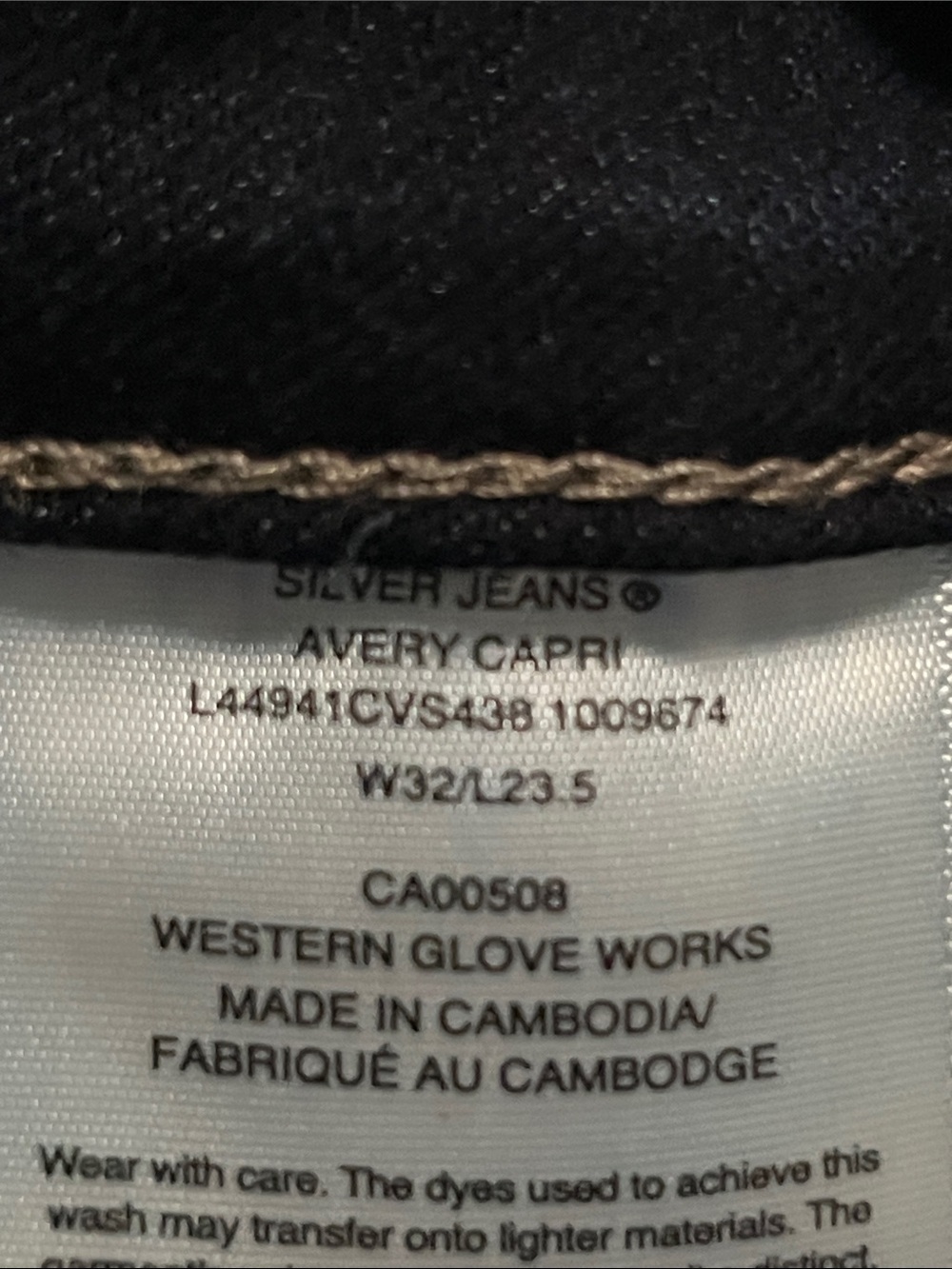 Silver Jeans Dark Blue Ankle Crop Jeans - Picture 3 of 4
